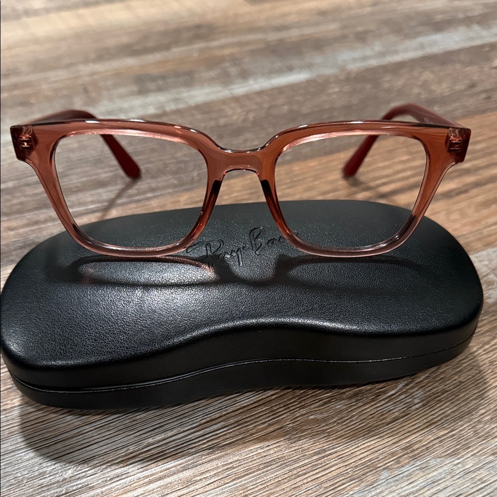 Ray-Ban Pink Translucent Glasses - Frames Only No… - image 2